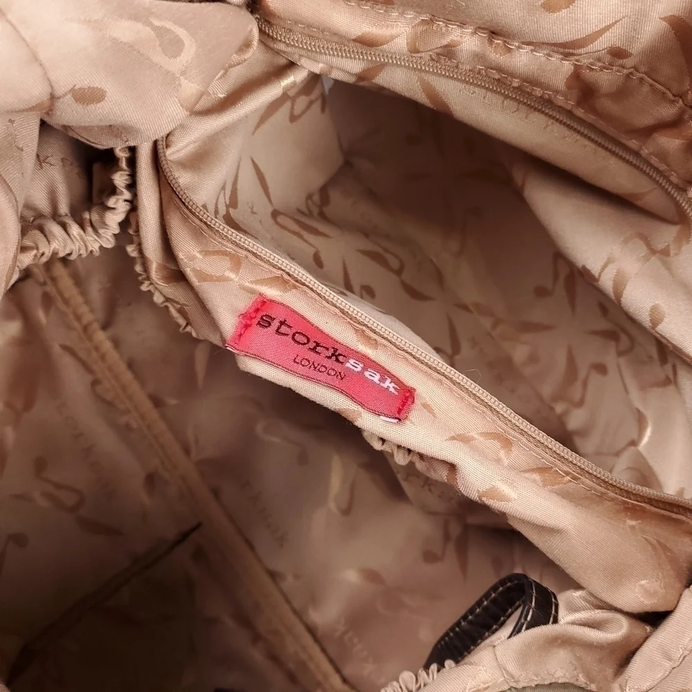 Storksak Tan Diaper Bag w/ Changing Mat